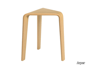 PLY - Low oak stool _ Arper