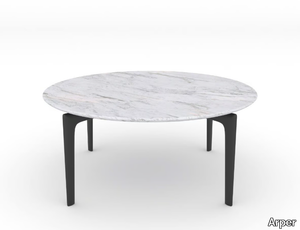 SAUL - Round marble coffee table _ Arper