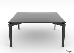 SAUL - Square glass coffee table _ Arper