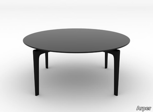 SAUL - Round glass coffee table _ Arper