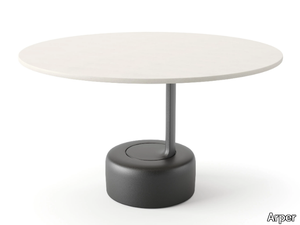 OELL - Round MDF and metal coffee table _ Arper