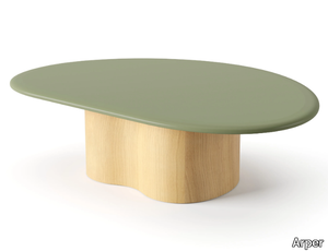 GHIA TOTEM - Low oval MDF coffee table _ Arper