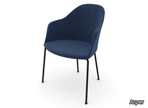 CILA - Polypropylene easy chair with armrests with integrated cushion _ Arper