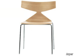 SAYA - Steel and wood chair _ Arper