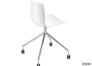 CATIFA 46 - Trestle-based chair with castors _ Arper