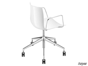 CATIFA 46 - Chair with armrests with 5-spoke base _ Arper