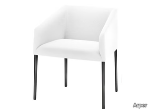 SAARI - Upholstered restaurant chair with armrests _ Arper