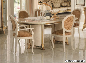 MELODIA - Classic style oval wooden dining table _ Arredoclassic