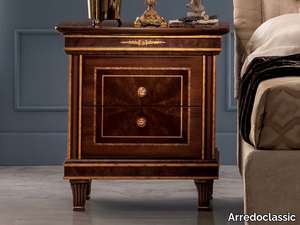 MODIGLIANI - Rectangular wooden bedside table with drawers _ Arredoclassic