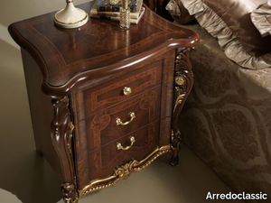 DONATELLO - Classic style bedside table with drawers _ Arredoclassic