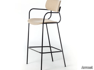 KIYUMI FABRIC ST - Fabric stool with armrests _ Arrmet