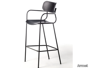 KIYUMI WOOD ST - Multi-layer wood stool with armrests _ Arrmet