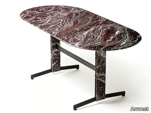 PIANA MARBLE L - Oval marble table _ Arrmet