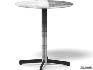 PIANA MARBLE M - Round marble table with 4-star base _ Arrmet