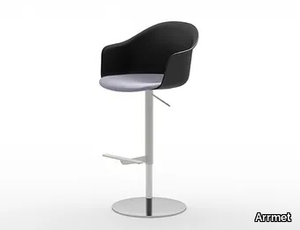 MÁNI ARMSHELL PLASTIC+f ST-ADJ - Polypropylene stool height-adjustable with footrest _ Arrmet