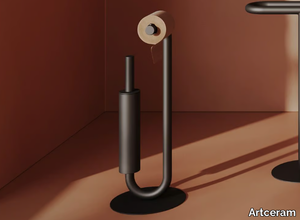 BOLD - Metal toilet brush / toilet roll holder _ Artceram