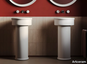 BRERA - Round freestanding ceramic washbasin _ Artceram