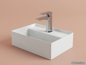 SCALINO SLIM - Countertop rectangular ceramic washbasin _ Artceram