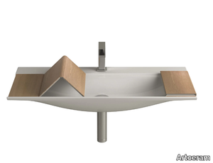 THE ONE - Wall-mounted single rectangular ceramic washbasin _ Artceram