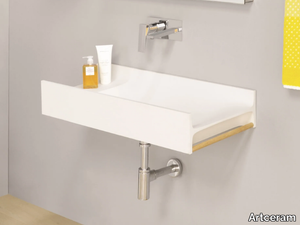 TT - Wall-mounted Livingtec® washbasin with towel rail _ Artceram