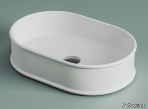 ATELIER - Countertop oval ceramic washbasin _ Artceram