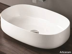 COGNAC - Countertop oval ceramic washbasin _ Artceram