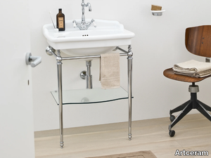 HERMITAGE - Console washbasin with towel rail _ Artceram