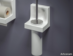 JOY - Wall-mounted ceramic toilet brush _ Artceram