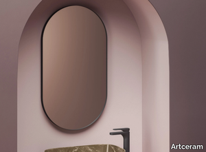 LOOK ARCO - Oval framed bathroom mirror _ Artceram