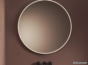 LOOK RING - Round framed bathroom mirror _ Artceram