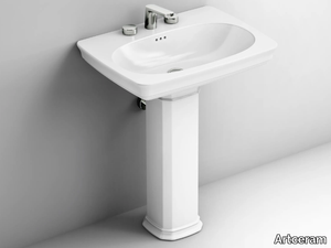 CIVITAS - Pedestal ceramic washbasin _ Artceram