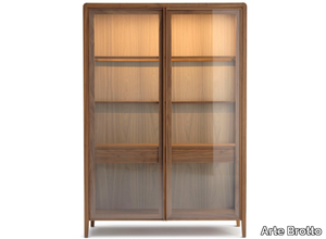 LEONARDO L529/2H - Sideboard with 2 doors and glass shelves _ Arte Brotto