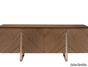 LEONARDO L414N - Walnut sideboard with doors _ Arte Brotto