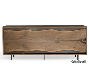 LEONARDO L417N/220 - Walnut sideboard with sliding doors _ Arte Brotto