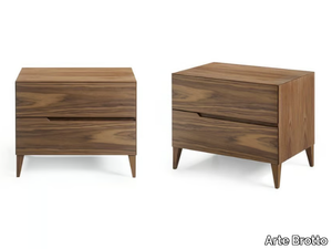 LEONARDO L123 - Walnut bedside table _ Arte Brotto