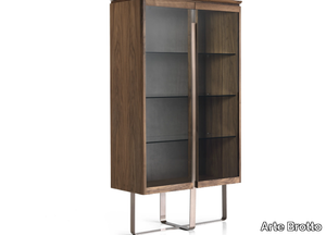 LEONARDO L513N - Walnut display cabinet _ Arte Brotto