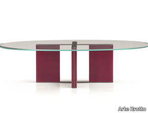 PRINCIPE MP.1060/O - Oval crystal coffee table _ Arte Brotto