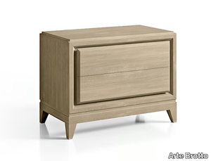 SEGRETI S190 - Rectangular wooden bedside table with drawers _ Arte Brotto