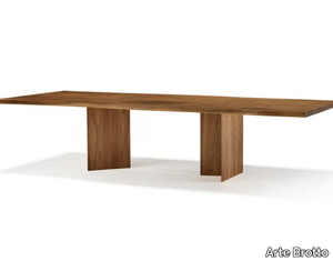 VERO COMPACT - BOOMERANG - Rectangular solid wood table _ Arte Brotto