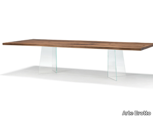 VERO - V GLASS - Rectangular solid wood table _ Arte Brotto