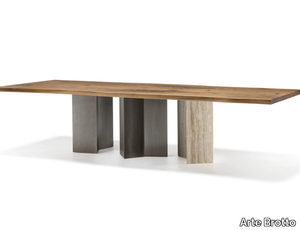 VERO - ESA MIX - Rectangular solid wood table _ Arte Brotto