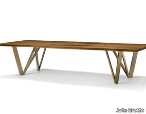 VERO - GEOMETRICA - Rectangular solid wood table _ Arte Brotto