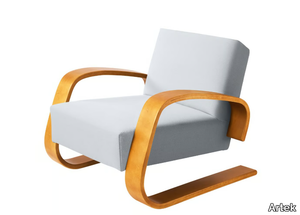 400 "TANK" - Cantilever wooden armchair with armrests _ Artek