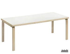 AALTO - Extending rectangular wooden table _ Artek