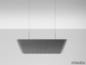 EGGBOARD MATRIX 800X800 - Fabric hanging acoustic panel with Integrated Lighting _ Artemide