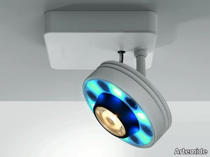 LOT RGB - Round ceiling RGB aluminium spotlight _ Artemide