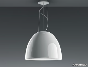 NUR MINI GLOSS - Dimmable aluminium pendant lamp _ Artemide