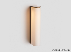 SLIM - LED glass and aluminium outdoor wall lamp _ Articolo Studio