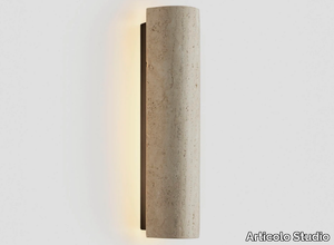 12:40 EXTERIOR - LED travertine Outdoor wall Lamp _ Articolo Studio