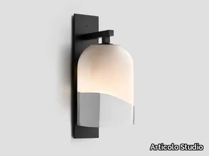 MONI - LED glass and aluminium outdoor wall lamp _ Articolo Studio